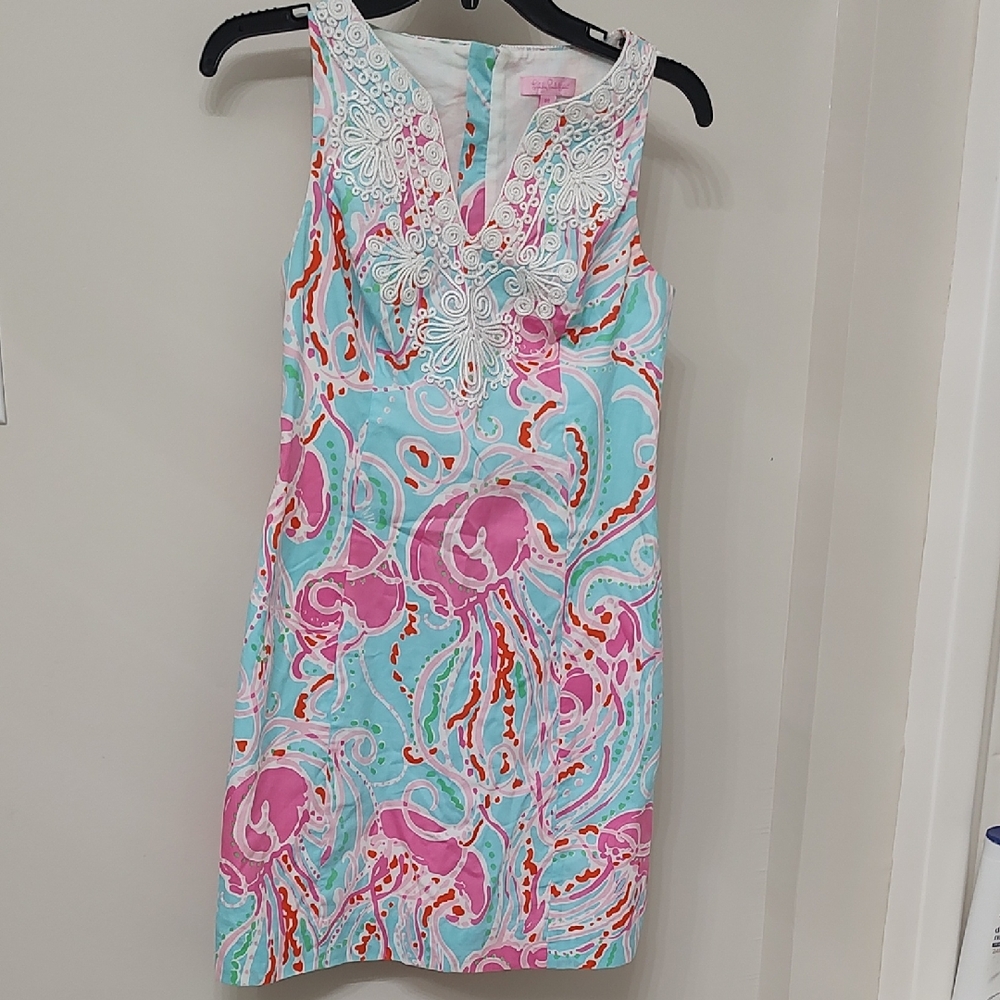 Lilly Pulitzer Pink and Aqua Mini Dress